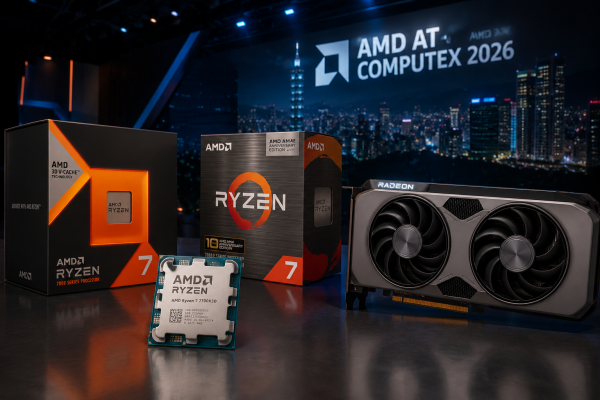 AMD Computex 2026’da Ryzen 7 5800X3D, Ryzen 7 7700X3D ve RX 9070 GRE Modellerini Duyurdu AMD Computex 2026’da Ryzen 7 5800X3D, Ryzen 7 7700X3D ve RX 9070 GRE Modellerini Duyurdu