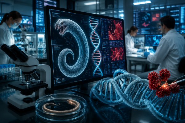 CRISPR ile genetiği değiştirilen kancalı kurtlar CRISPR ile genetiği değiştirilen kancalı kurtlar