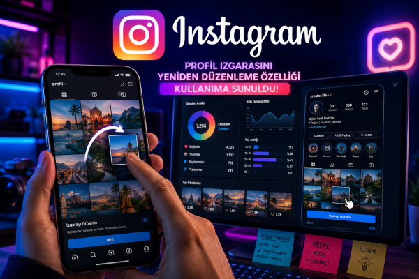 Instagram profil ızgarasını yeniden düzenleme özelliği Instagram profil ızgarasını yeniden düzenleme özelliği