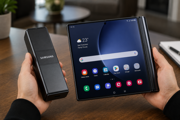Samsung'un tuğla şeklindeki katlanabilir telefon patenti Samsung'un tuğla şeklindeki katlanabilir telefon patenti