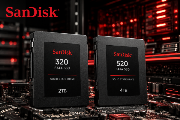 SanDisk'ten Yeni SATA SSD Serisi: 320 ve 520 Modelleri 4 TB'a Kadar Kapasite Sunuyor