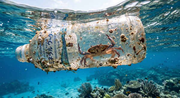 Japonya plastik şişe yengeç vakası: Plastik şişede büyüyen yengeç bilim insanlarını şaşırttı Japonya plastik şişe yengeç vakası: Plastik şişede büyüyen yengeç bilim insanlarını şaşırttı