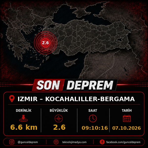 Son Depremler | KOCAHALILLER-BERGAMA (IZMIR) | 07.10.2026 - 09:10 1 Son Depremler | KOCAHALILLER-BERGAMA (IZMIR) | 07.10.2026 - 09:10