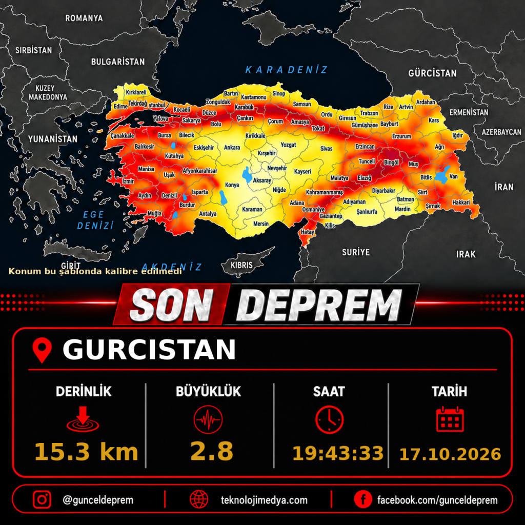 Son Depremler | GURCISTAN | 17.10.2026 - 19:43